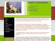 Tablet Screenshot of doublesaussiedoodles.com